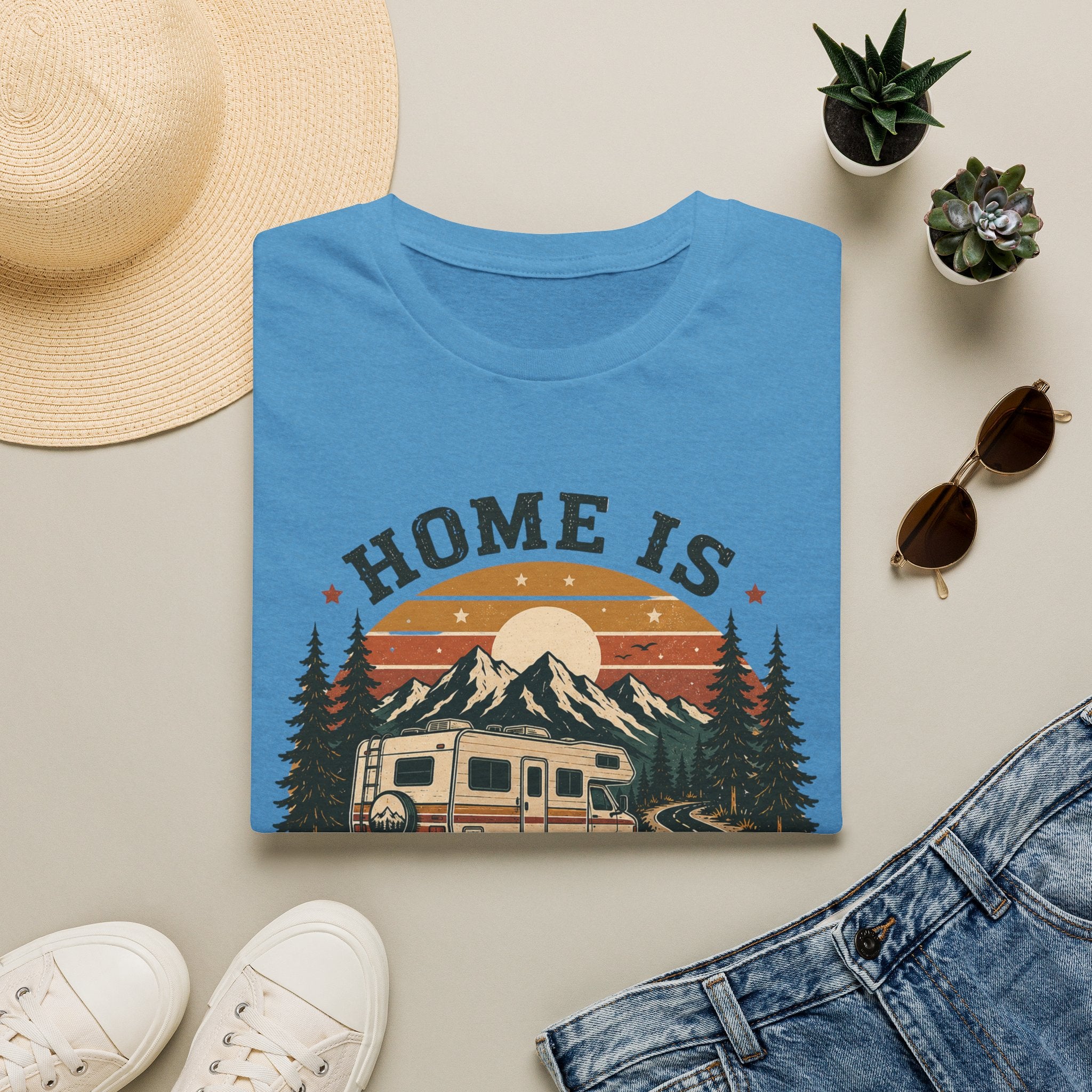 Home Is Wherever We Camp T-shirt