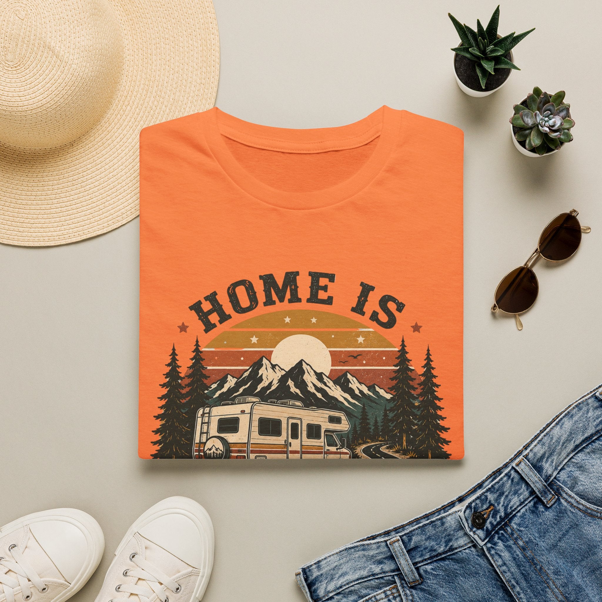Home Is Wherever We Camp T-shirt