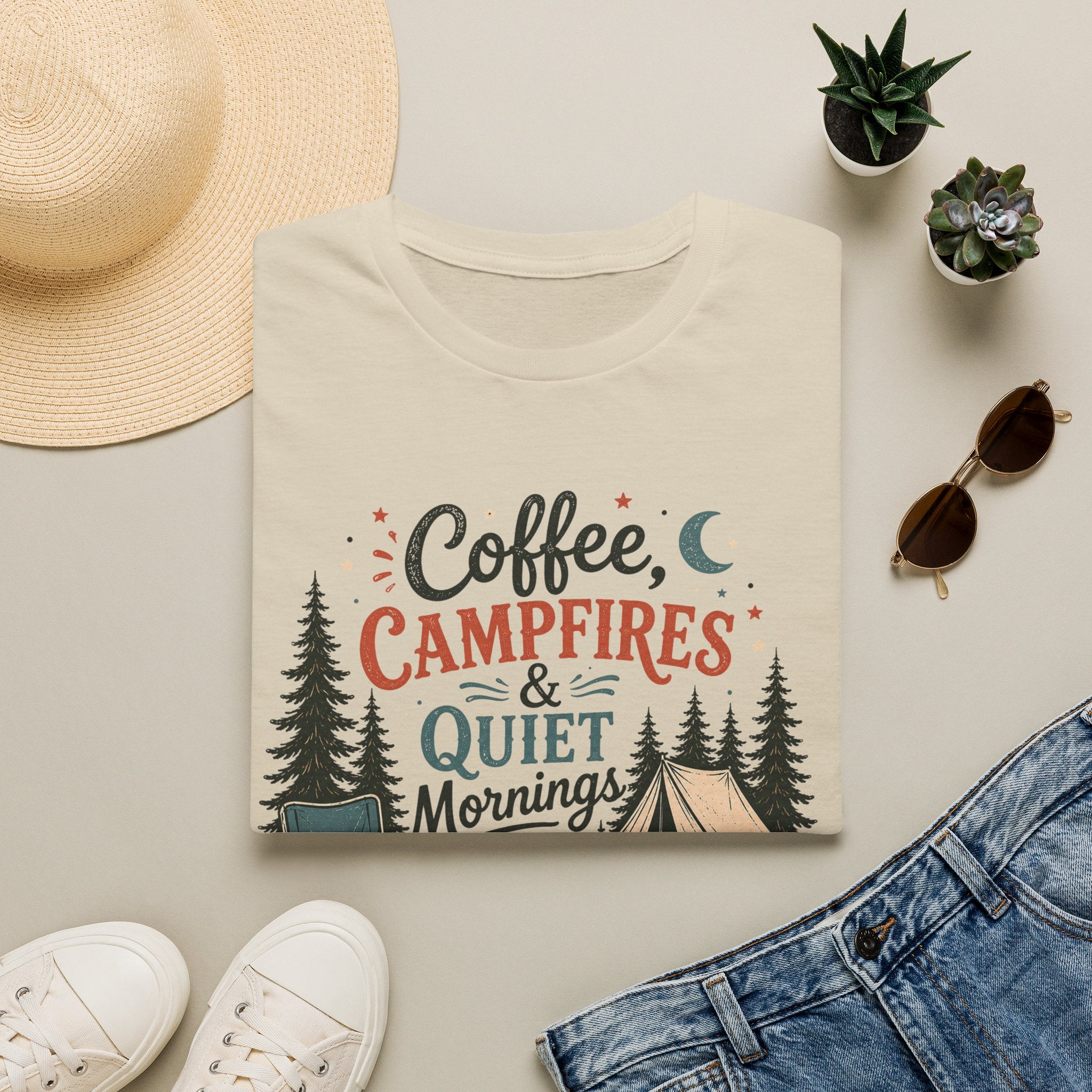 Coffee , Campfire and Quiet Night T-shirt EDITION 2025