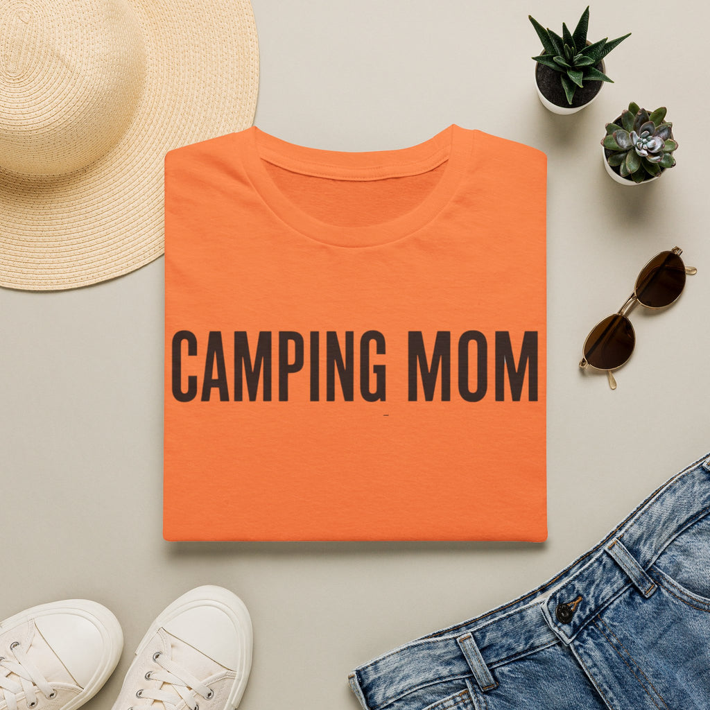 Camping Mom Text T-shirt