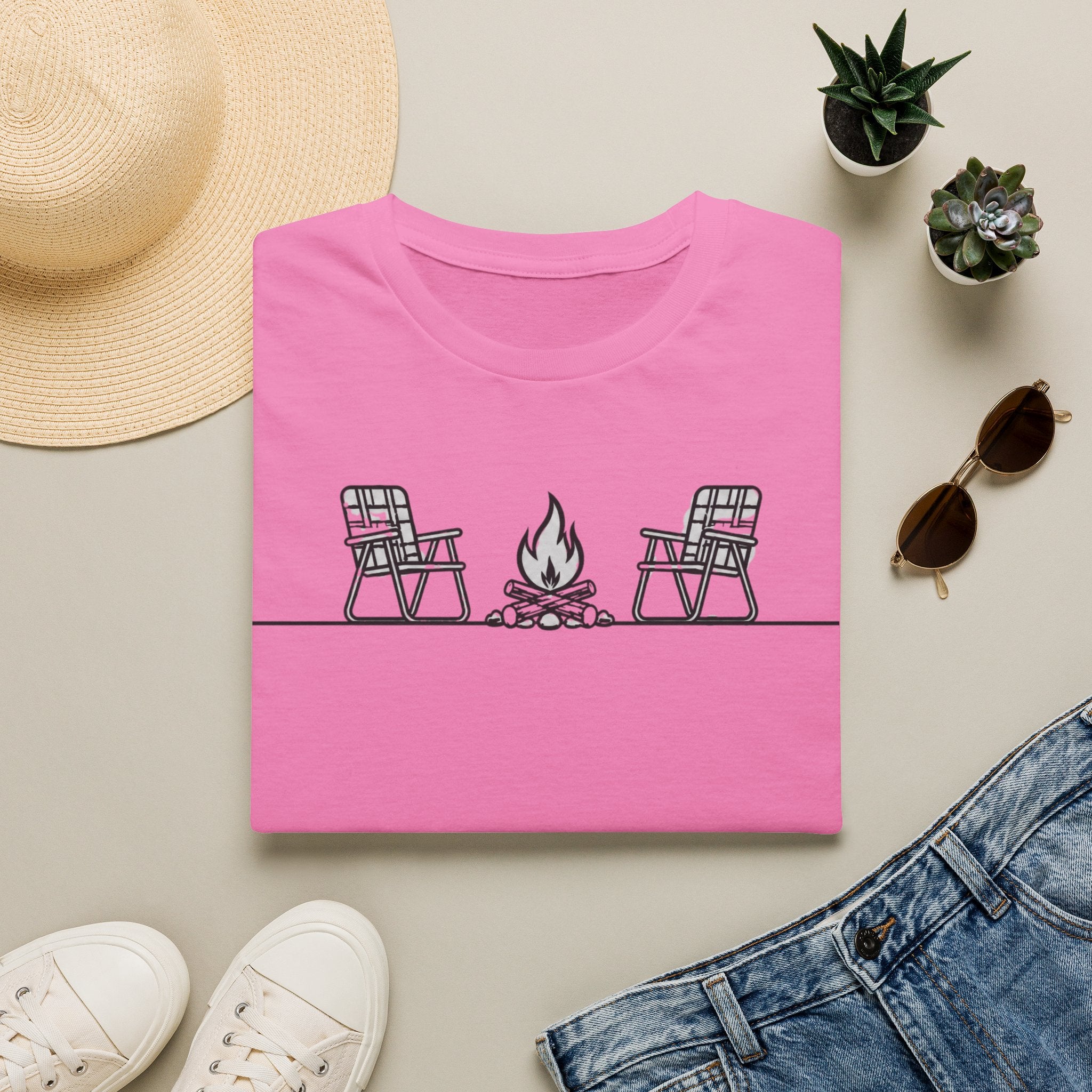 Chairs and Camp FIre T-shirt