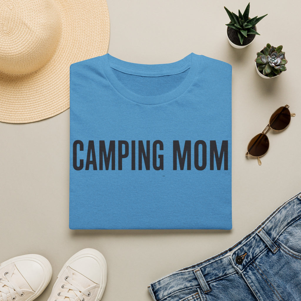 Camping Mom Text T-shirt