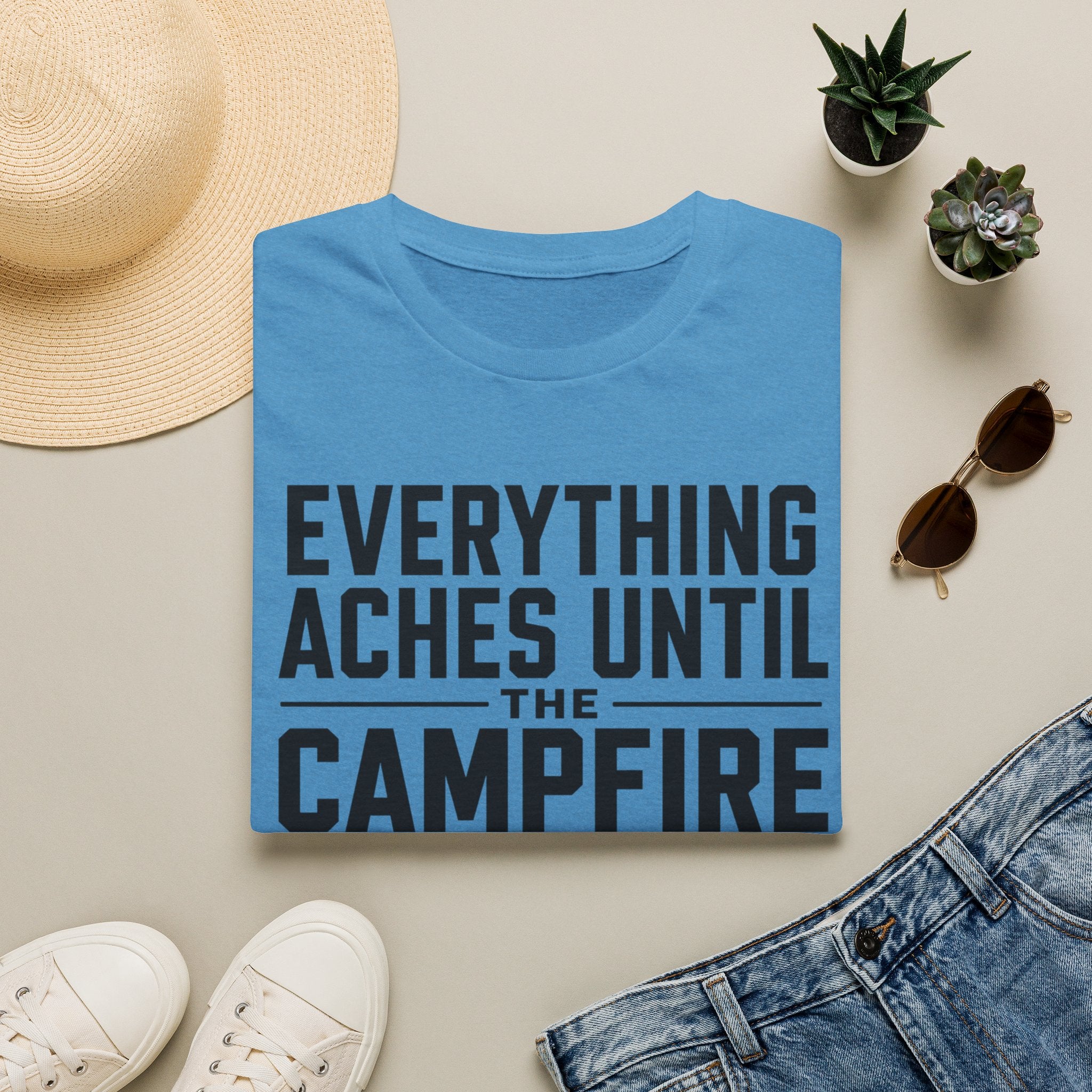 Everything Aches Until The Campfire Is Lit Text T-shirt