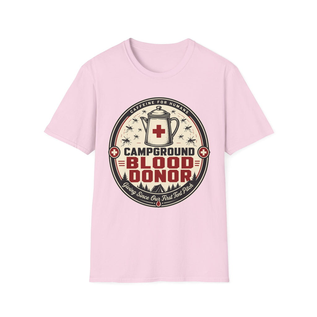 Caffeine for humans Campground Blood Donor T-shirt