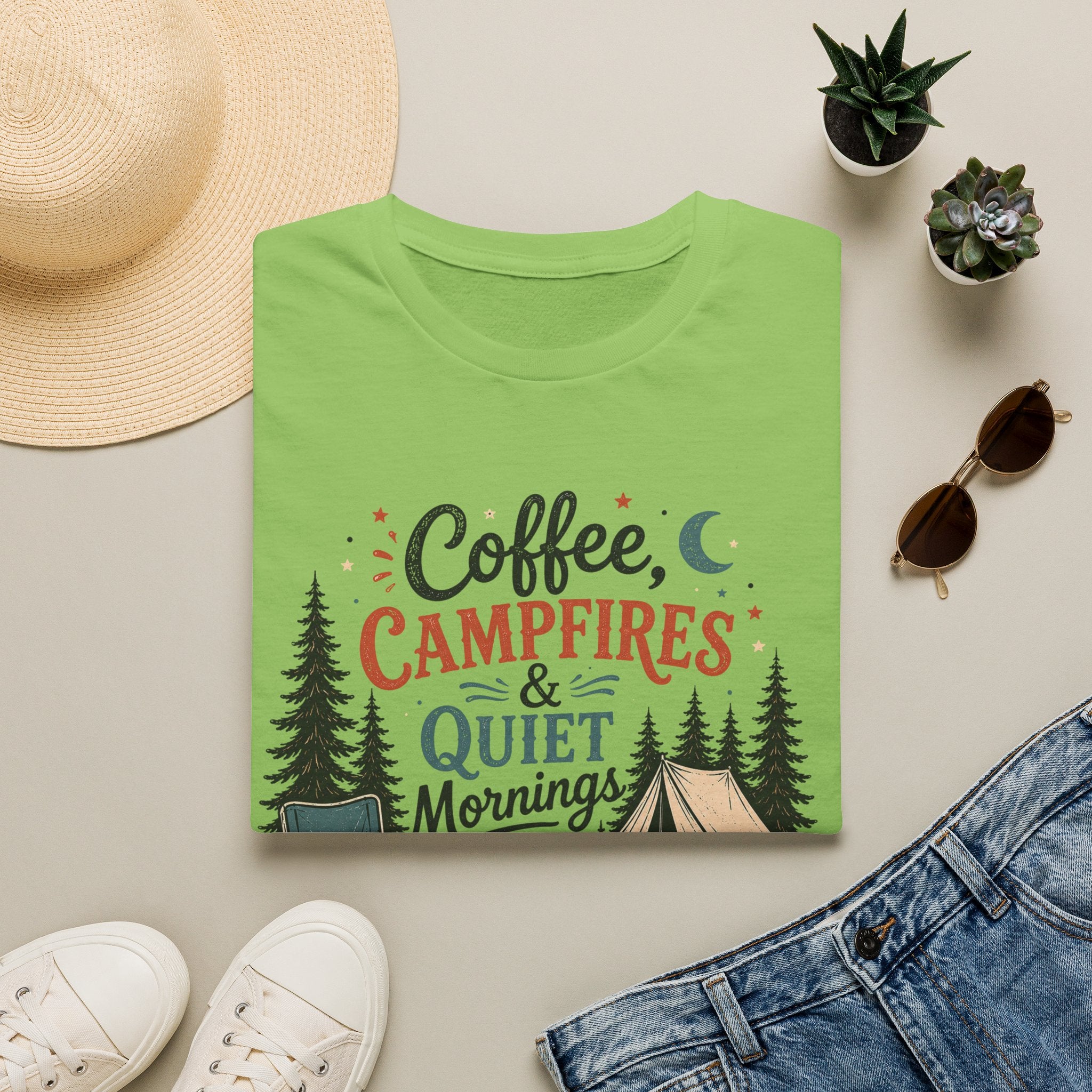Coffee , Campfire and Quiet Night T-shirt EDITION 2025