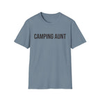 camping aunt text T-shirt