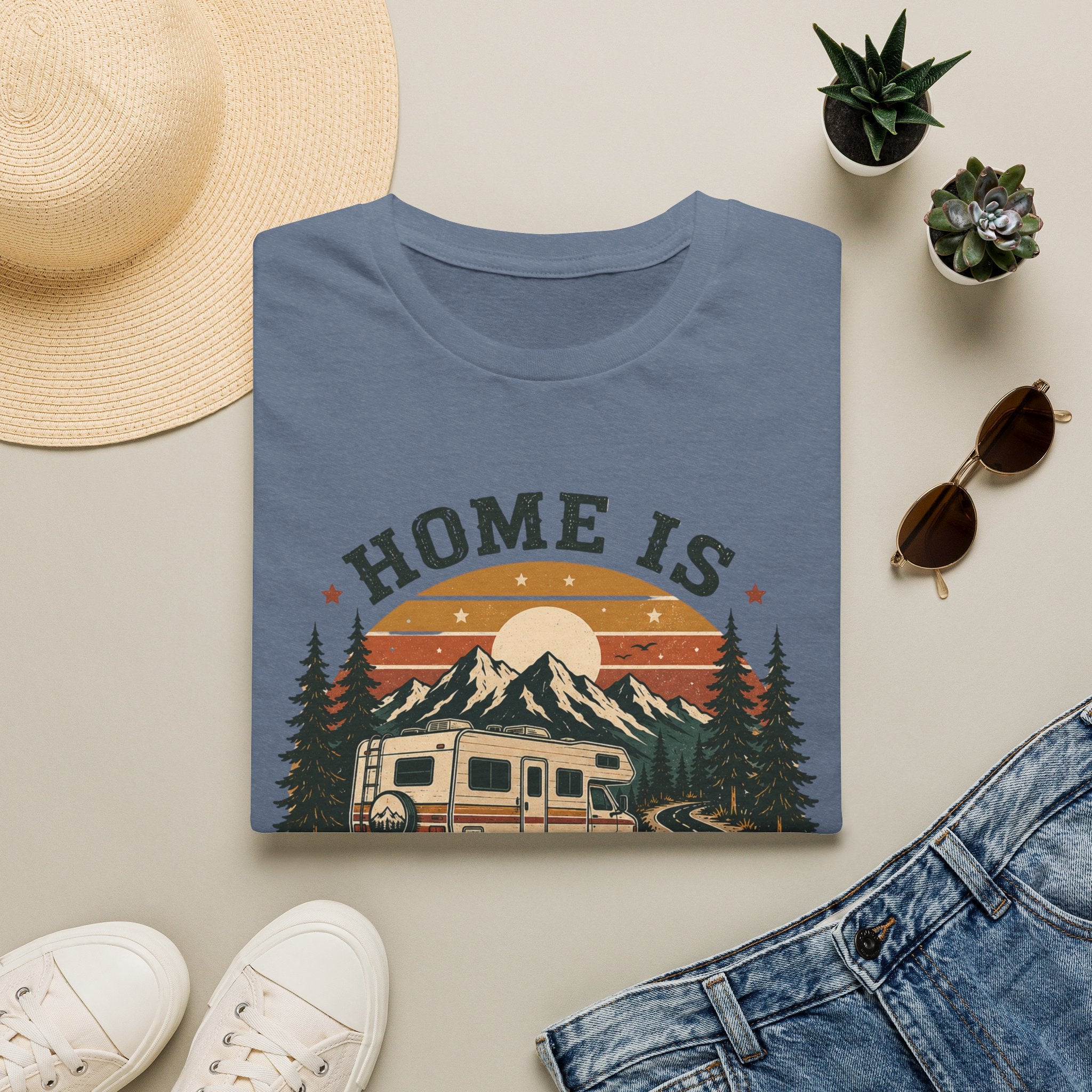 Home Is Wherever We Camp T-shirt