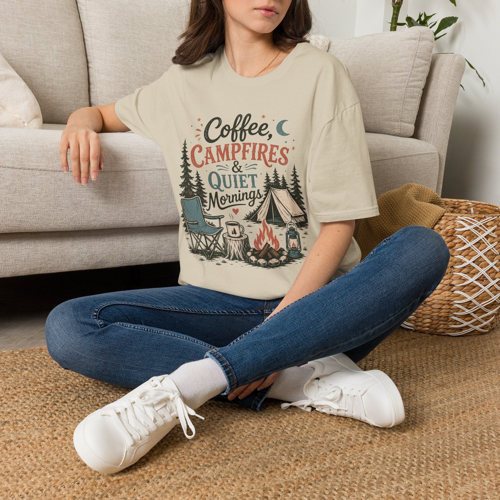 Coffee , Campfire and Quiet Night T-shirt