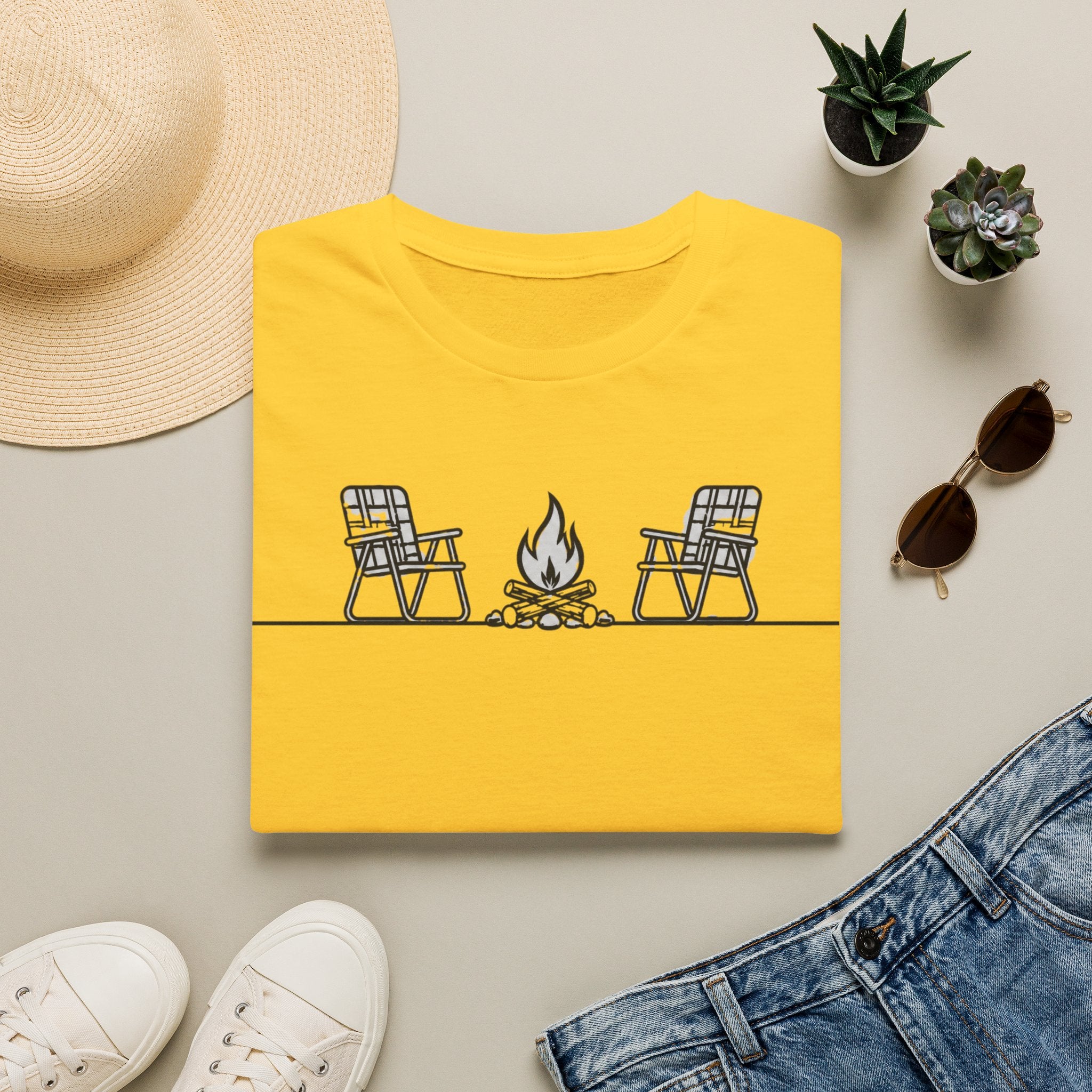 Chairs and Camp FIre T-shirt