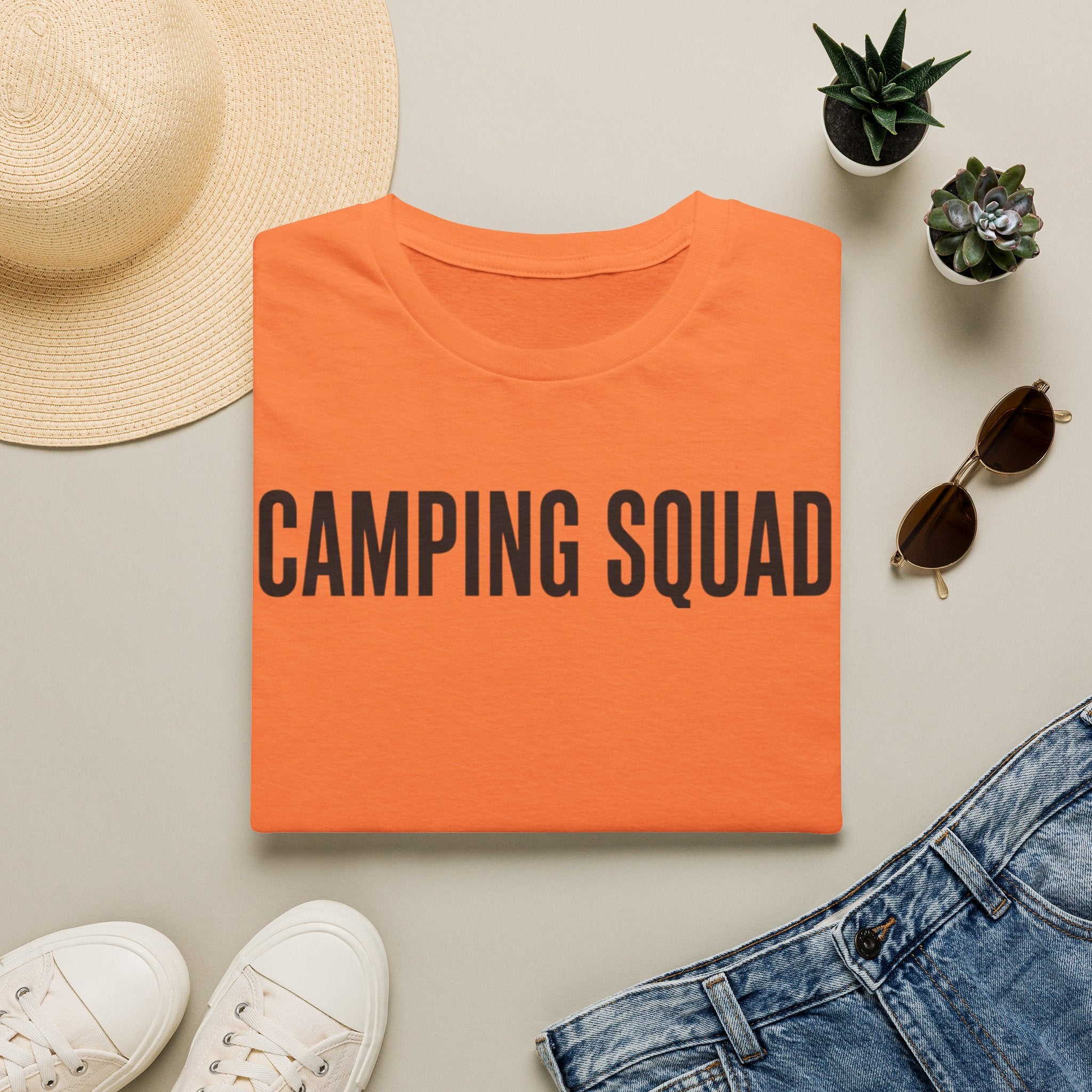 Camping Squad Text T-shirt