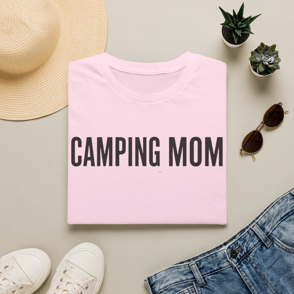 Camping Mom Text T-shirt