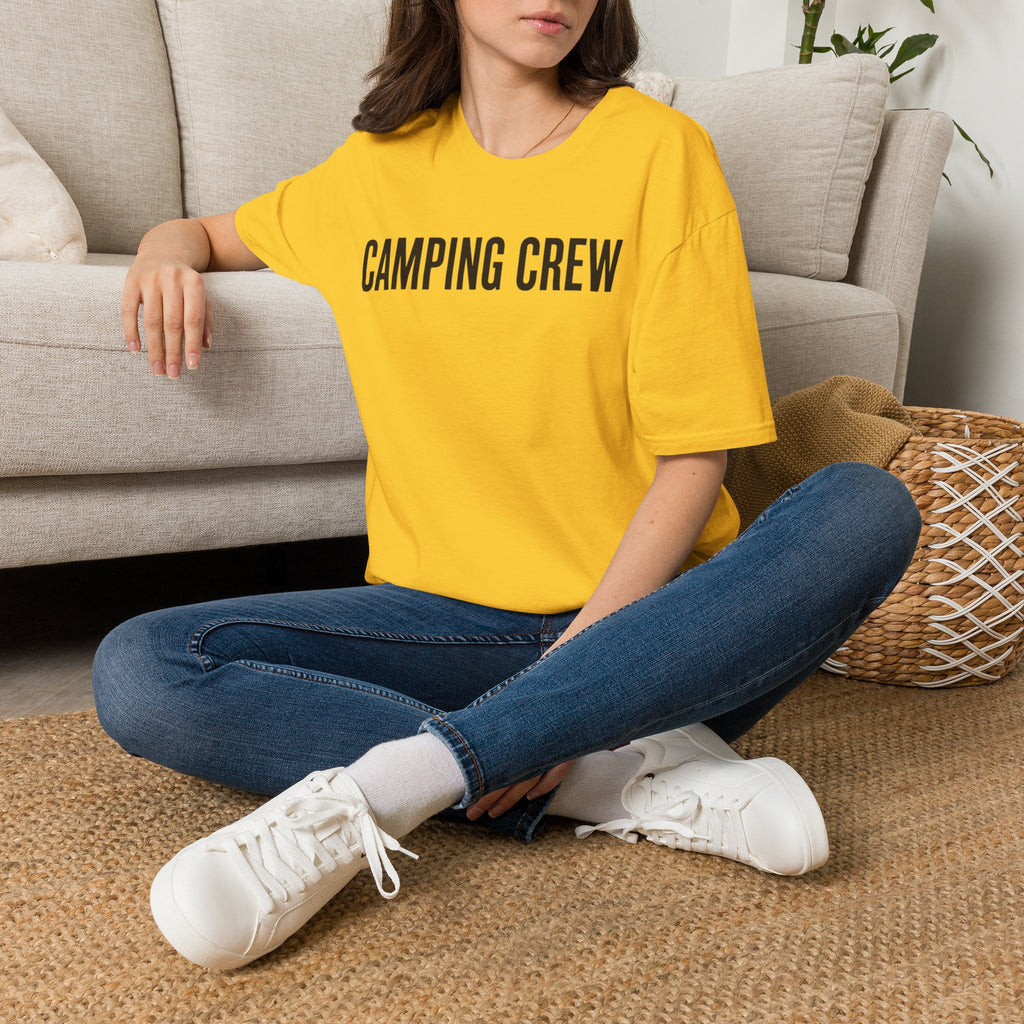 Camping Crew Text T-shirt