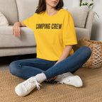 Camping Crew Text T-shirt