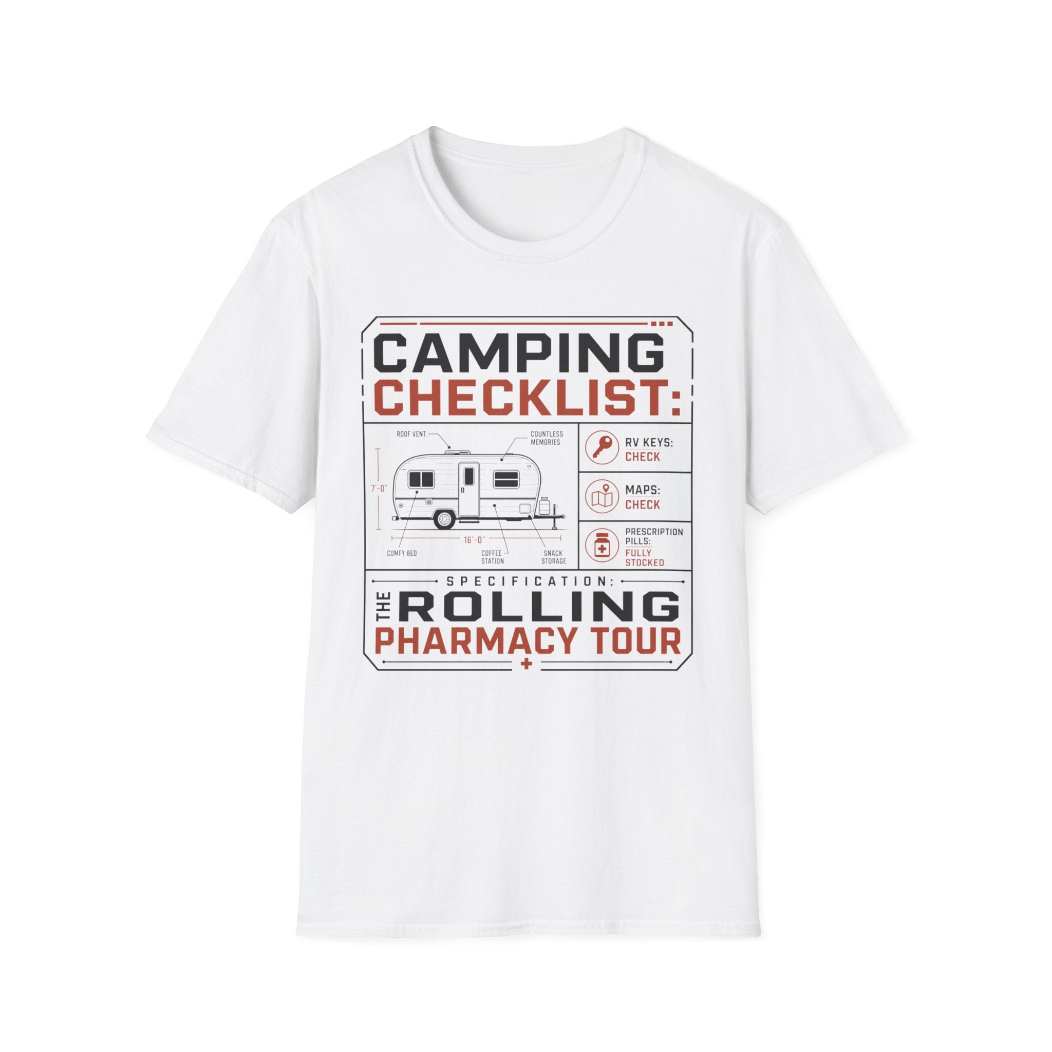 Camping Checklist T-shirt