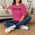 Camping Mom Text T-shirt
