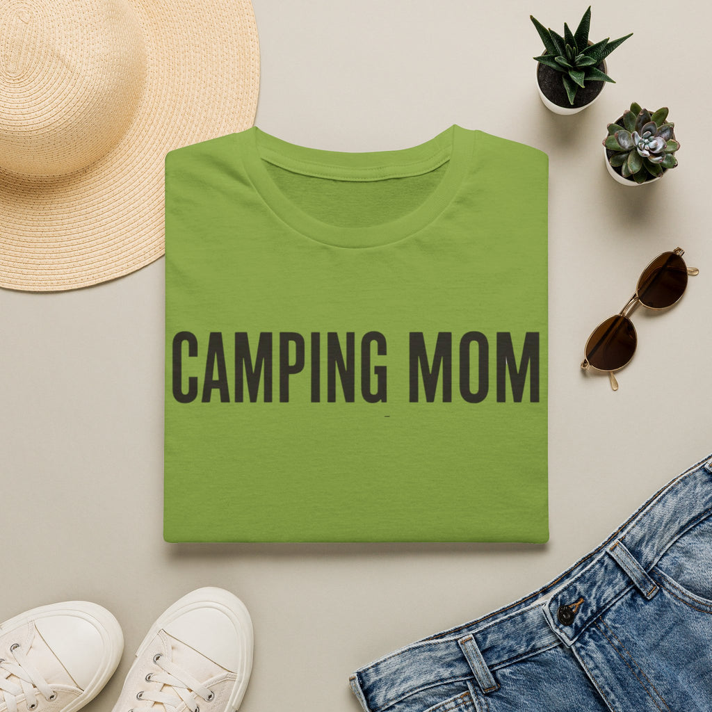 Camping Mom Text T-shirt