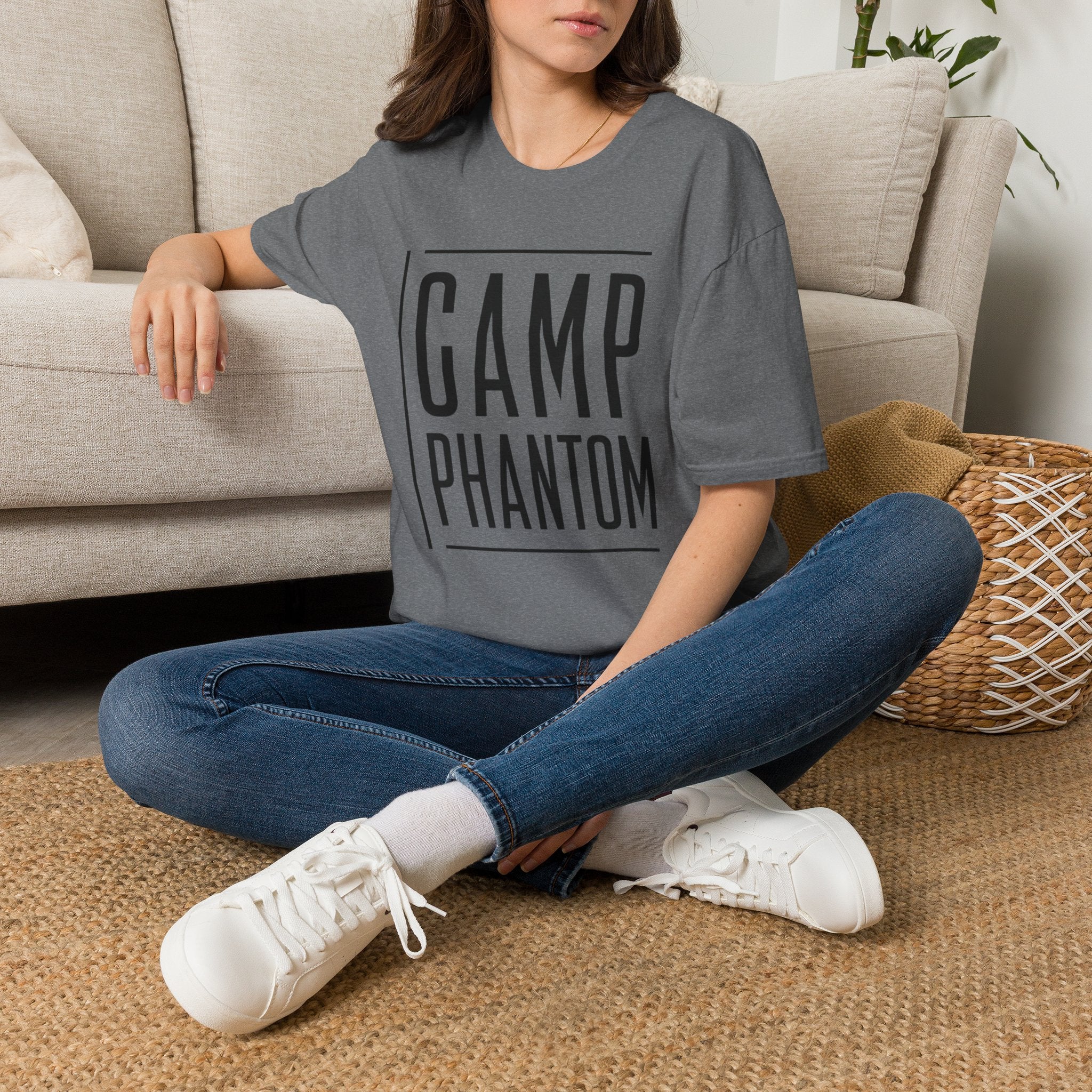 Camp phantom text T-shirt