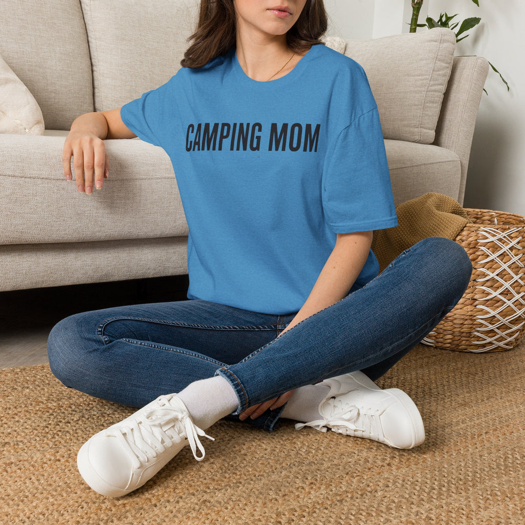 Camping Mom Text T-shirt