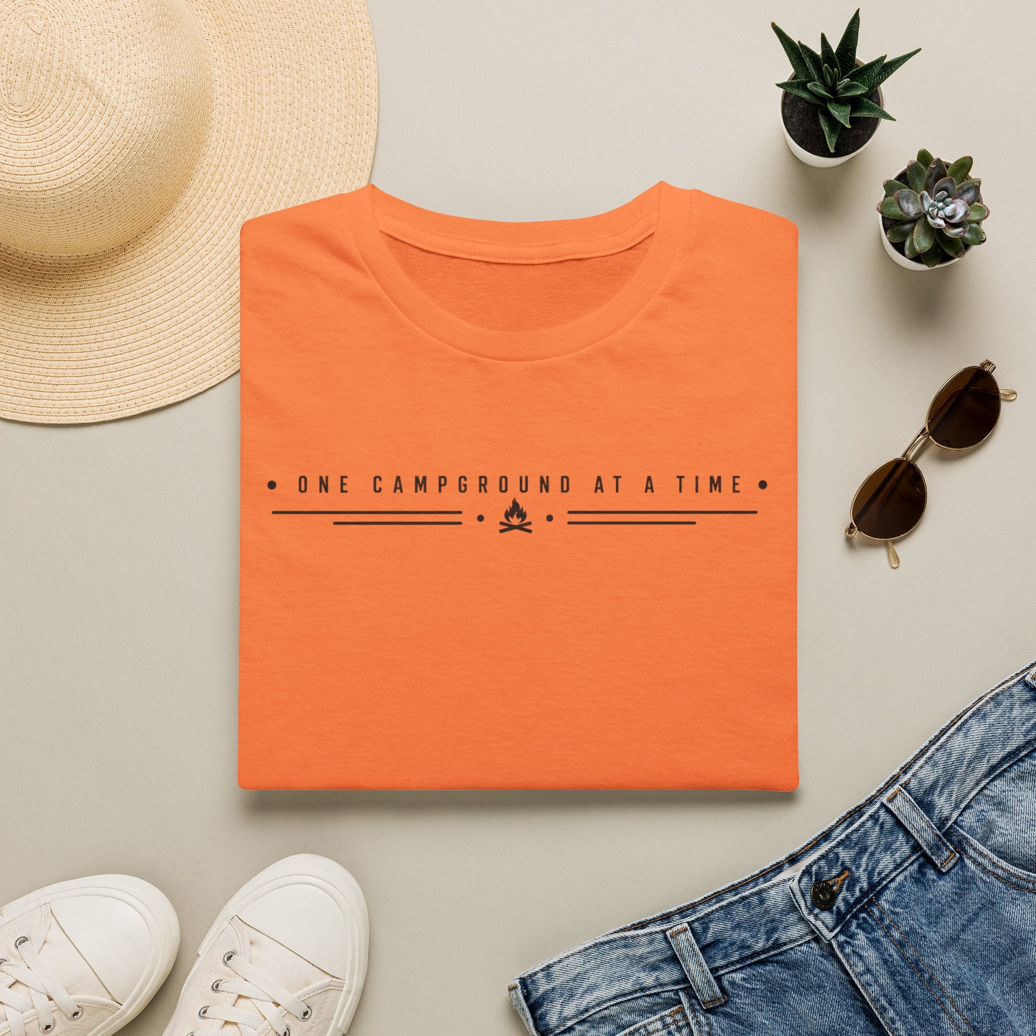 One Campground At a Time Text T-shirt