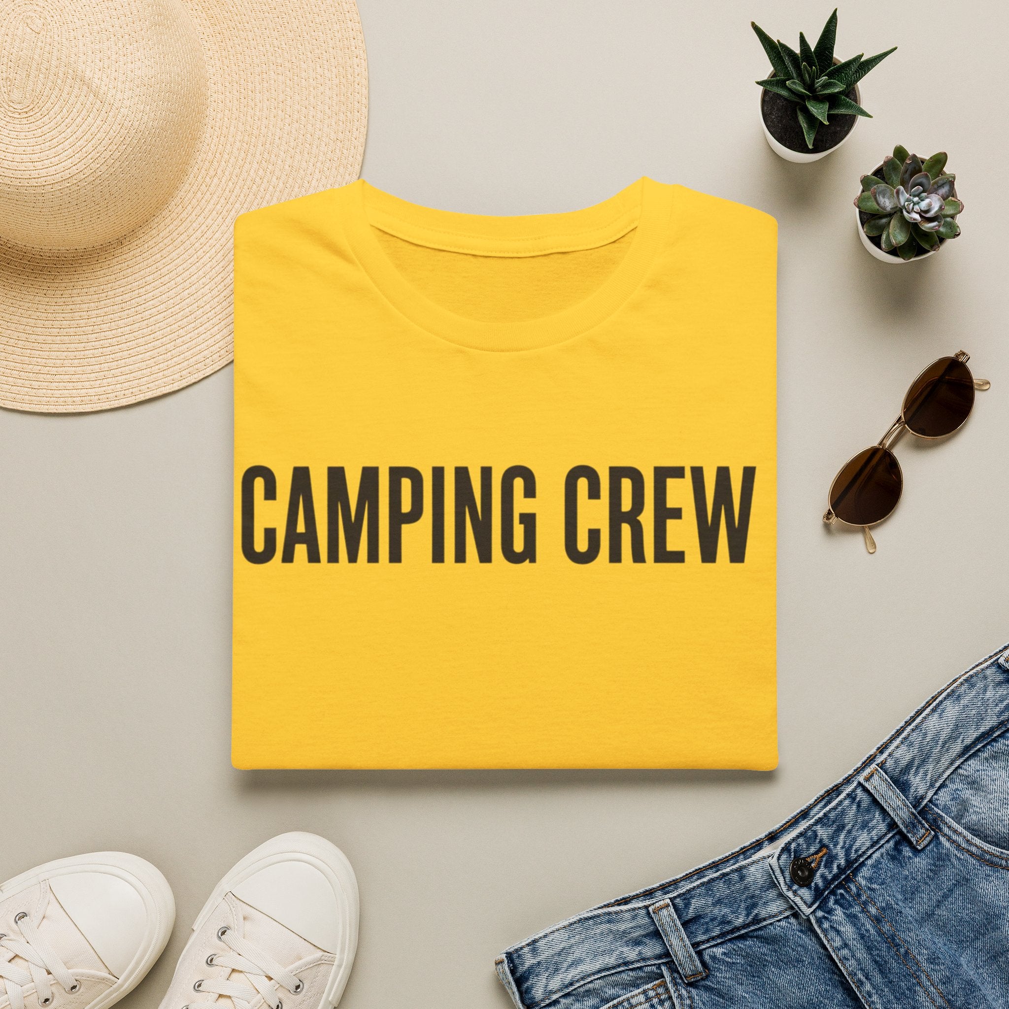 Camping Crew Text T-shirt