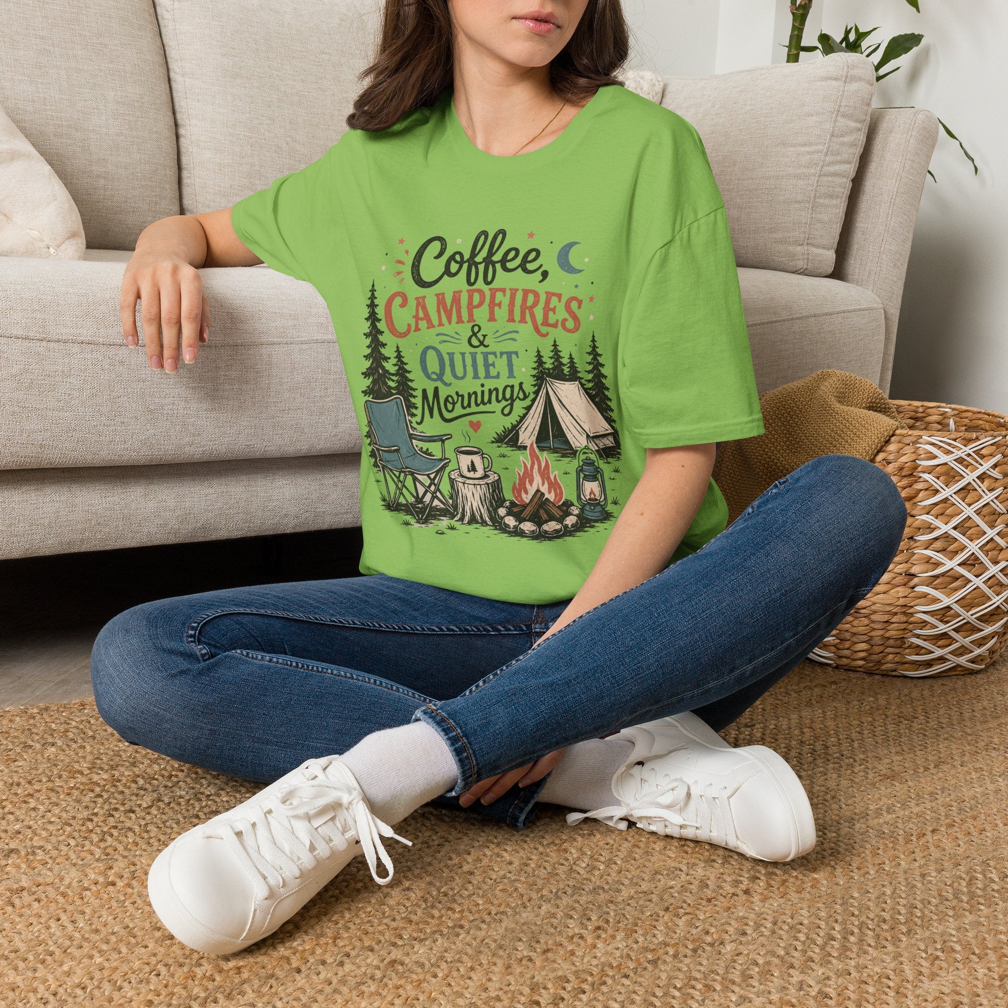 Coffee , Campfire and Quiet Night T-shirt