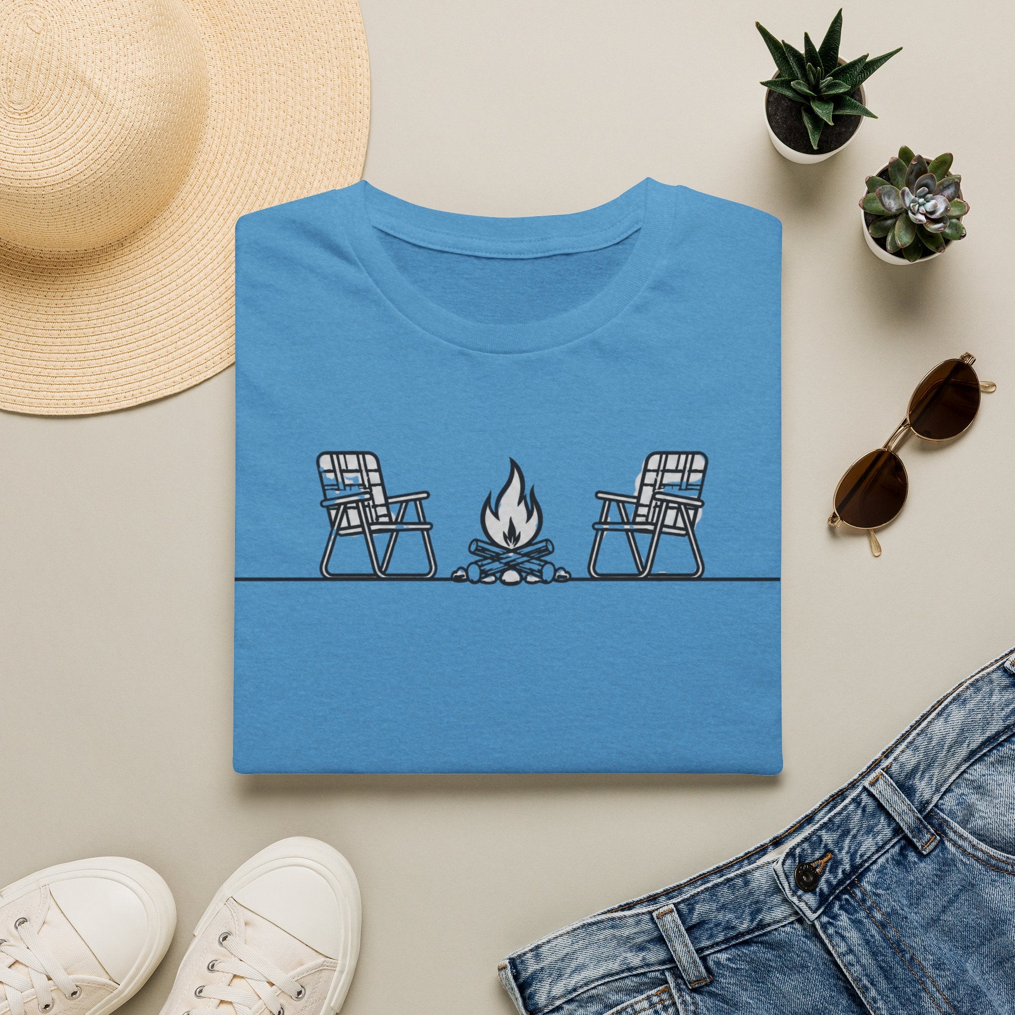 Chairs and Camp FIre T-shirt