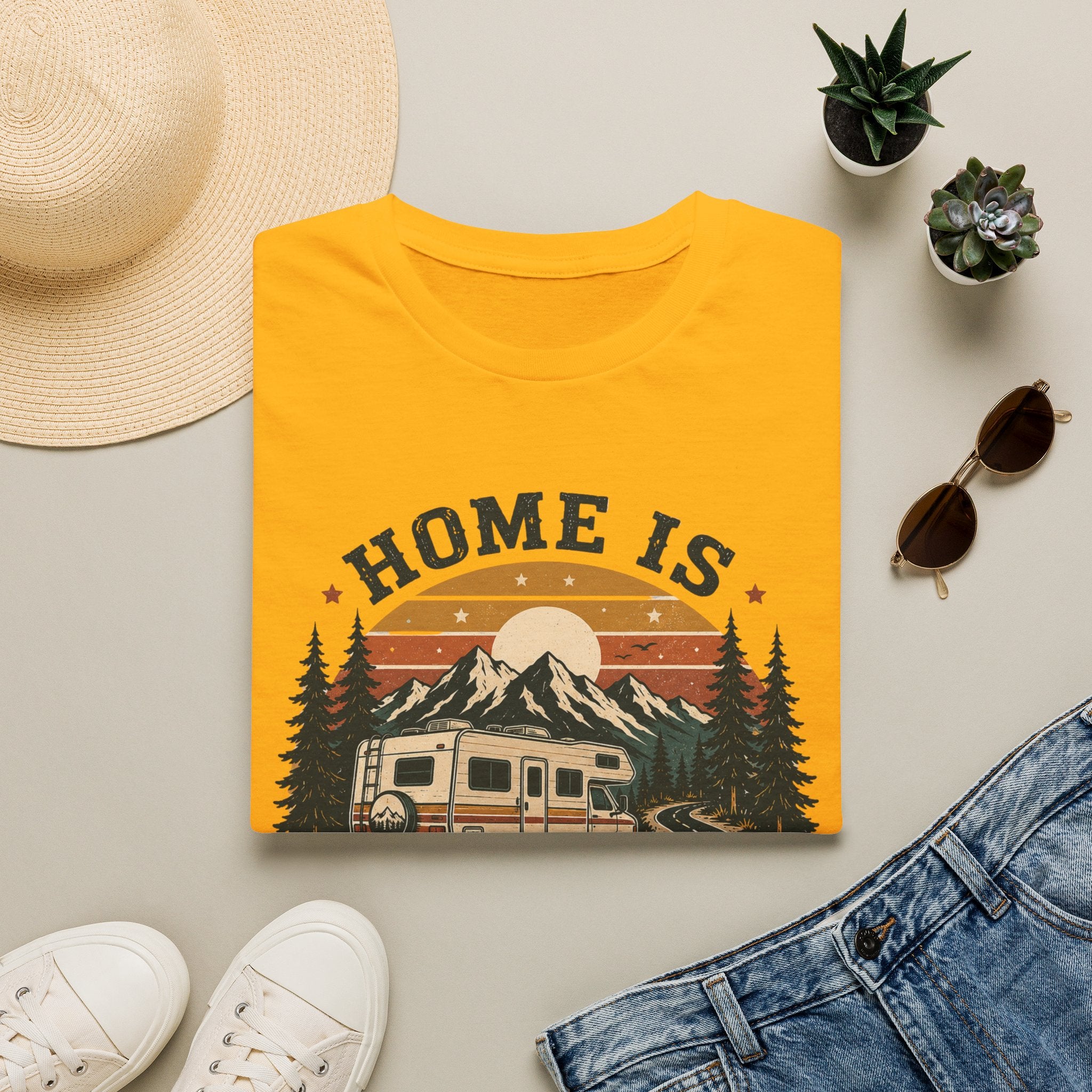 Home Is Wherever We Camp T-shirt